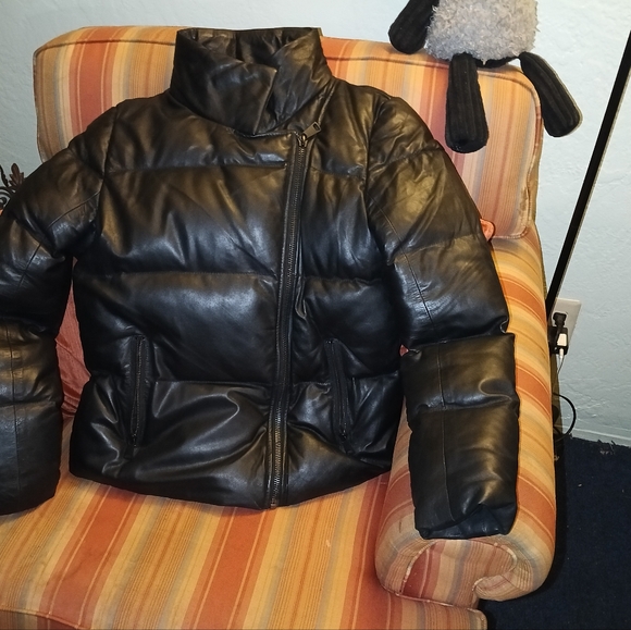 Bod&Christensen Black Leather Jacket Size LG - Picture 9 of 9